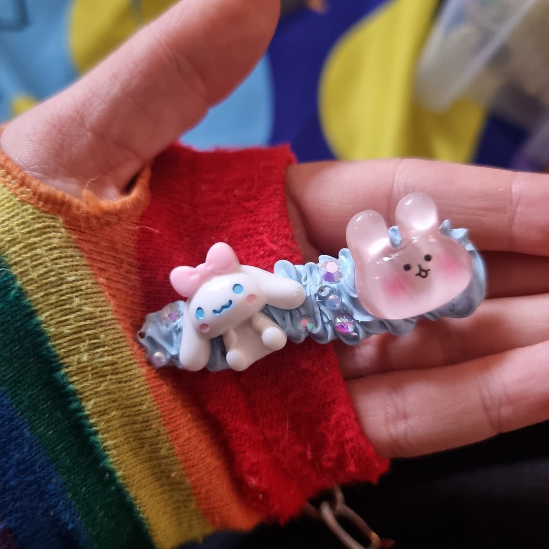 Beginner's Decoden Hairclips (Blue Shades!)
