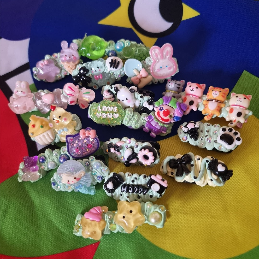 Beginner's Decoden Hairclips (Minty Green Shades!)