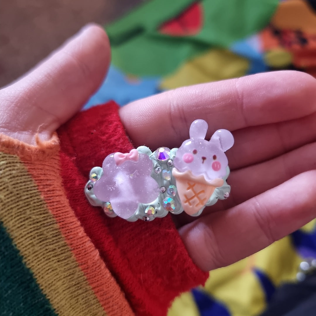 Beginner's Decoden Hairclips (Minty Green Shades!)
