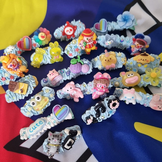 Beginner's Decoden Hairclips (Blue Shades!)