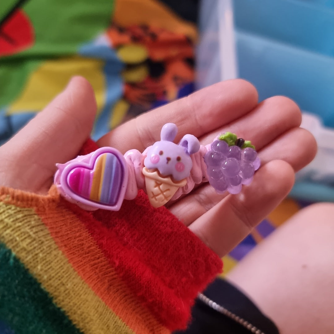 Beginner's Decoden Hairclips (Pink/Purple Shades!)