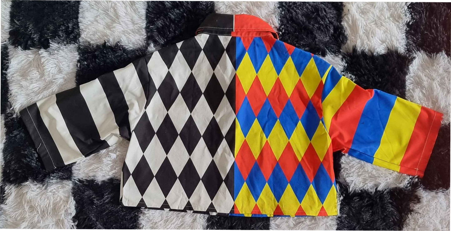 Dualcora Clownin' Cropped Button-Up Jacket