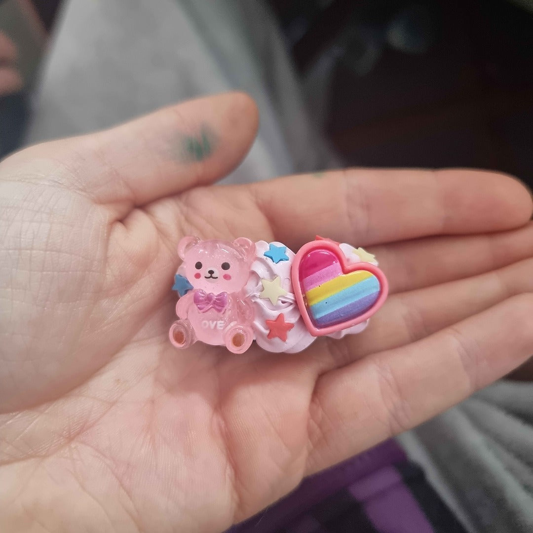 Beginner's Decoden Hairclips (Pink/Purple Shades!)